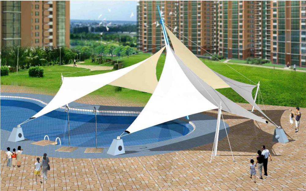 哈密景觀張拉膜、景觀拉膜亭、景觀拉膜棚、公園景觀亭